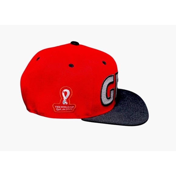 FIFA World Cup Qatar 2022 Germany Snapback Hat Mens Red Black Official Licensed - Picture 4 of 12